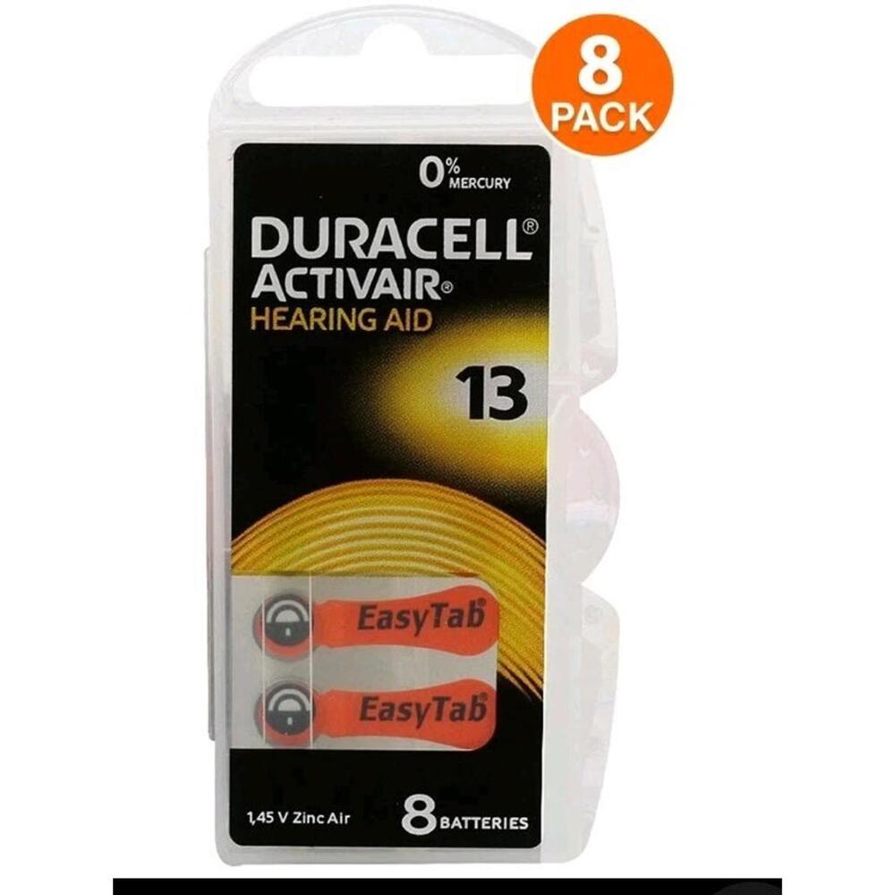 Duracell Activair Hearing Aid Batteries Size: 13 (8 Pack)